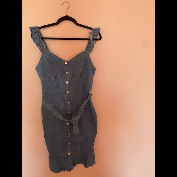 ⭐️Size S-L⭐️ Denim Dress STRETCHY - Picture 5 of 6